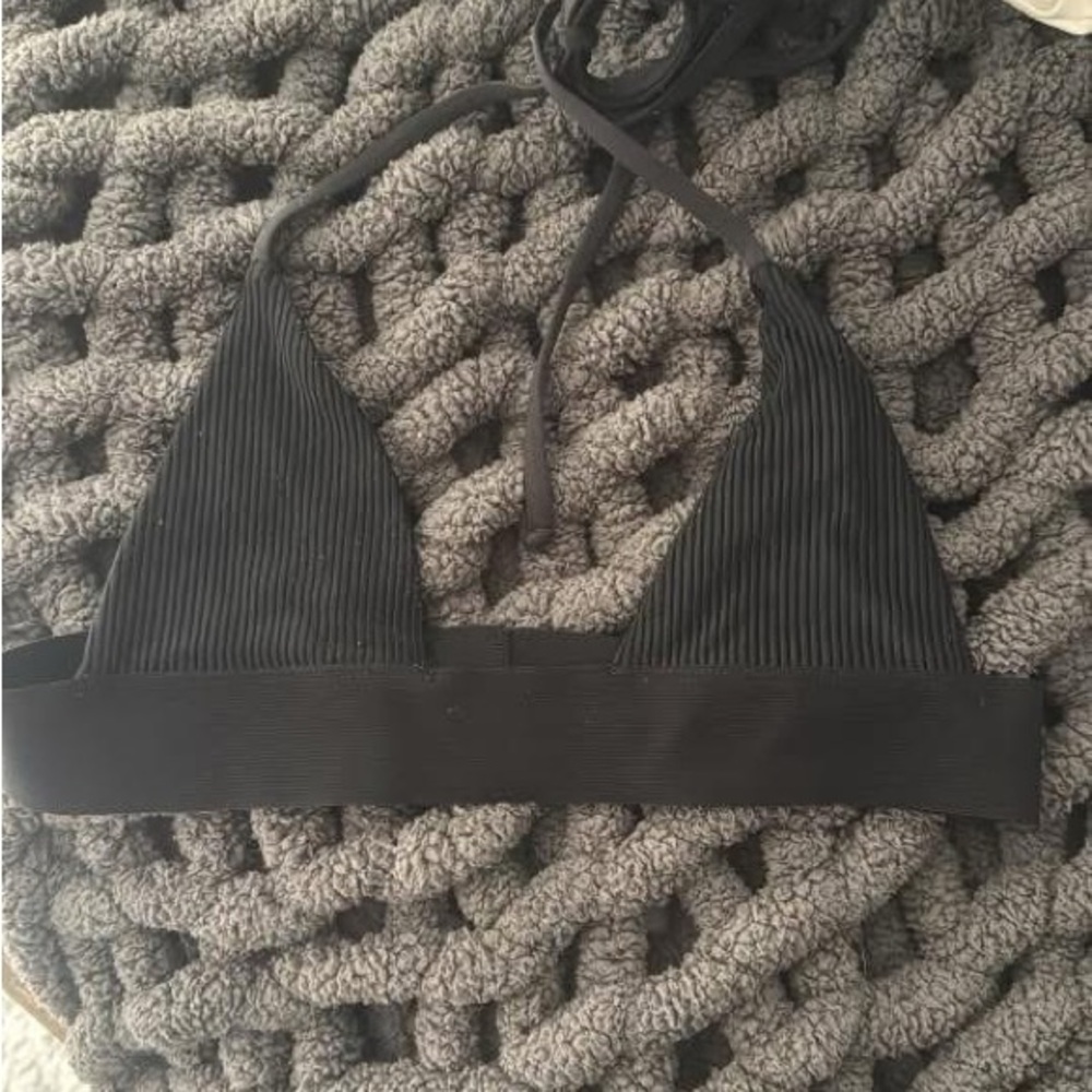 Frankie's Bikinis Black Bathing Suit Top